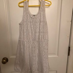 White Mesh Swim Cover-Up